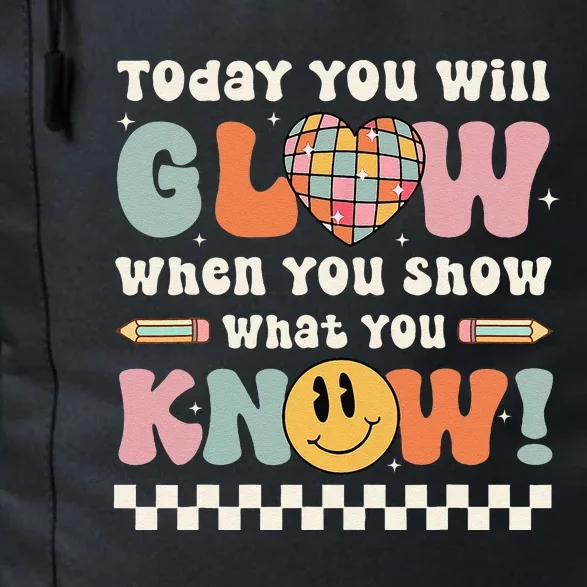 Groovy Show What You Know Testing Day For Teacher Daily Commute Backpack