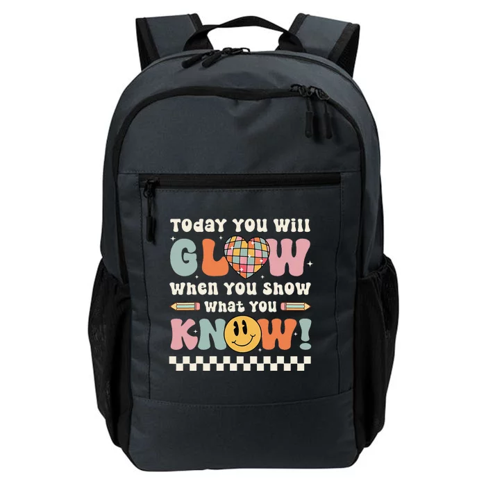 Groovy Show What You Know Testing Day For Teacher Daily Commute Backpack