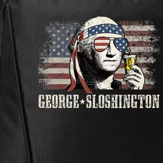 George Sloshington Washington 4th Of July Usa Flag City Backpack