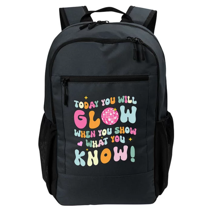 Groovy Show What You Know Test Testing Day Teacher Student Daily Commute Backpack