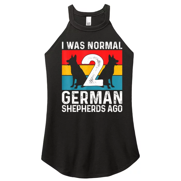 German Shepherd Women Dog Lover German Shepherd Puppy Women’s Perfect Tri Rocker Tank