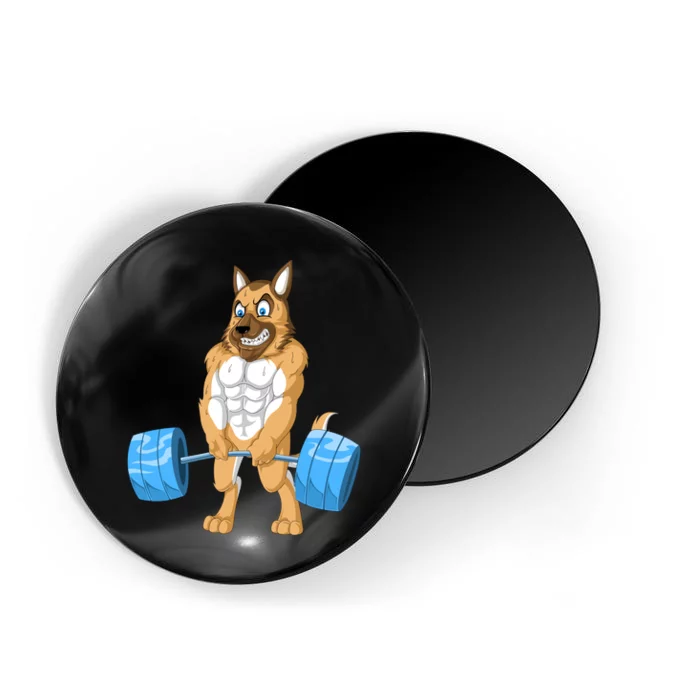 German Shepherd Weightlifting Magnet