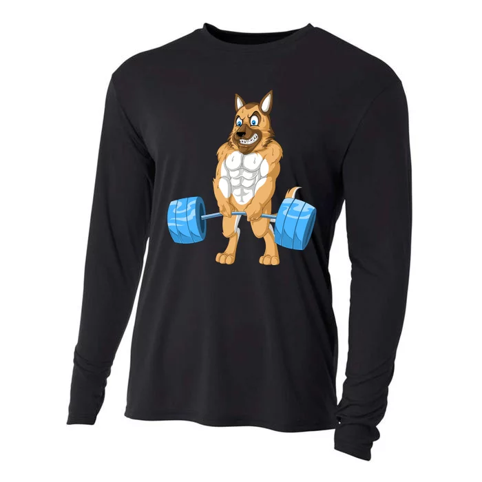 German Shepherd Weightlifting Cooling Performance Long Sleeve Crew