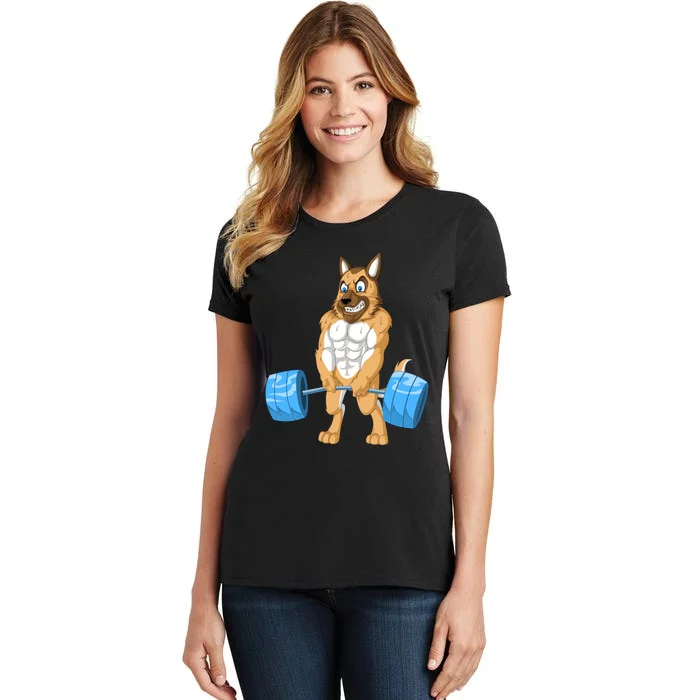 German Shepherd Weightlifting Women's T-Shirt