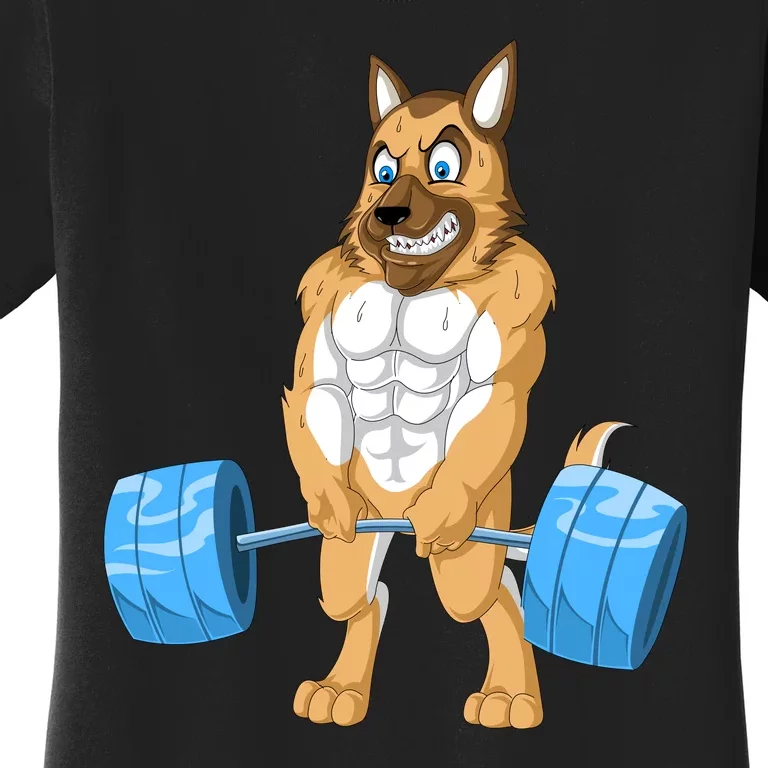 German Shepherd Weightlifting Women's T-Shirt