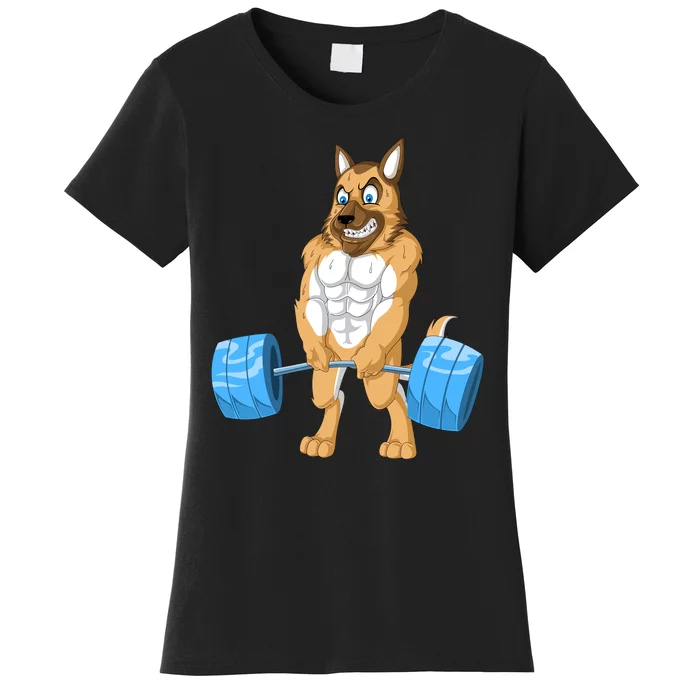 German Shepherd Weightlifting Women's T-Shirt