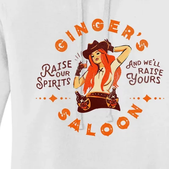 Gingers Saloon Whiskey Redhead Dive Bar Artist Women's Pullover Hoodie