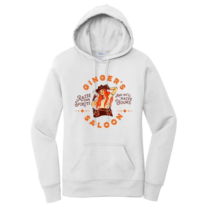 Gingers Saloon Whiskey Redhead Dive Bar Artist Women's Pullover Hoodie