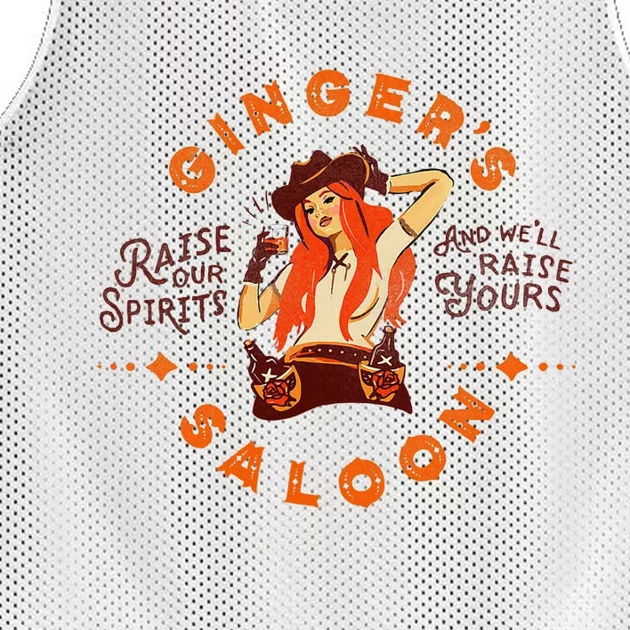 Gingers Saloon Whiskey Redhead Dive Bar Artist Mesh Reversible Basketball Jersey Tank