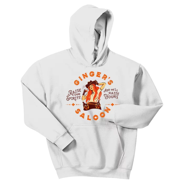 Gingers Saloon Whiskey Redhead Dive Bar Artist Kids Hoodie