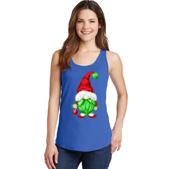 Grumpy Santa With Xmas Tree Ball Funny Anti Christmas Gnome Gift Ladies Essential Tank