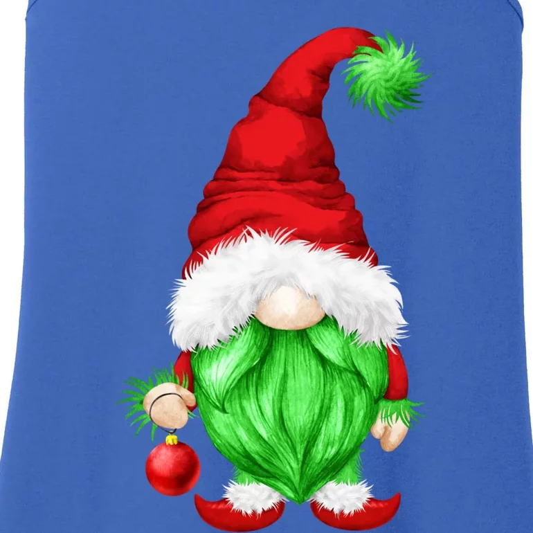 Grumpy Santa With Xmas Tree Ball Funny Anti Christmas Gnome Gift Ladies Essential Tank