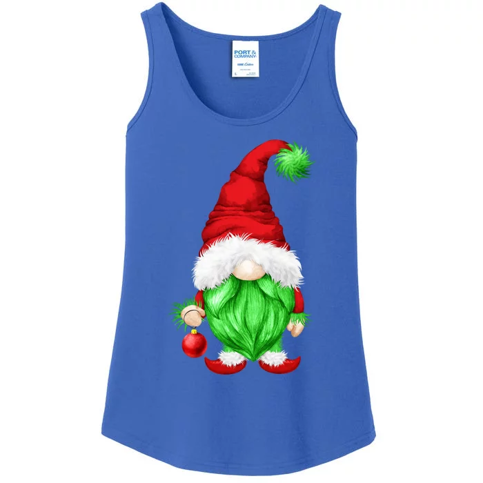 Grumpy Santa With Xmas Tree Ball Funny Anti Christmas Gnome Gift Ladies Essential Tank