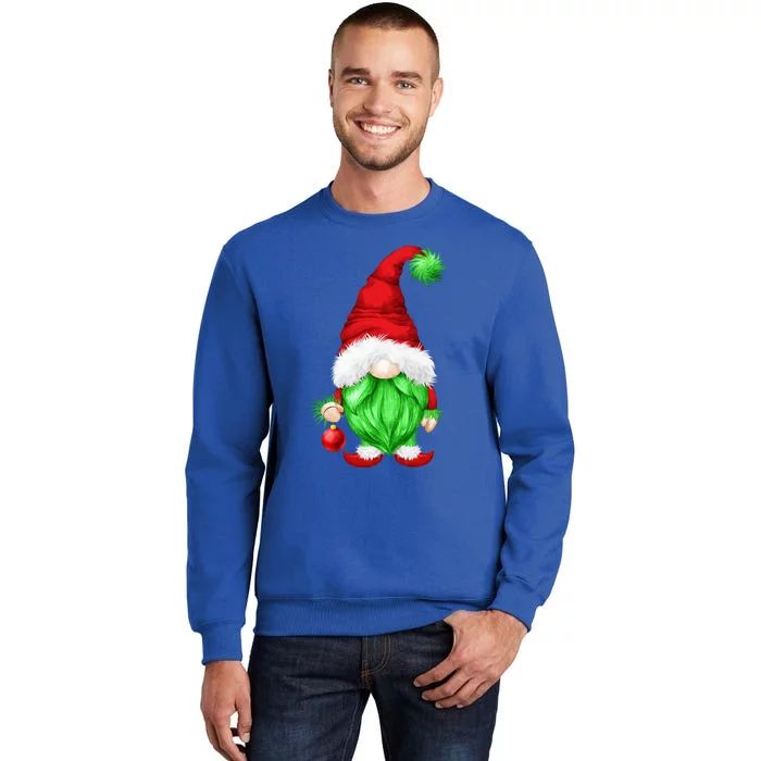 Grumpy Santa With Xmas Tree Ball Funny Anti Christmas Gnome Gift Tall Sweatshirt