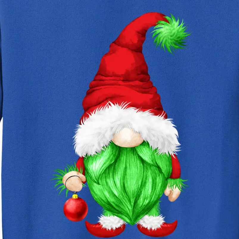 Grumpy Santa With Xmas Tree Ball Funny Anti Christmas Gnome Gift Tall Sweatshirt