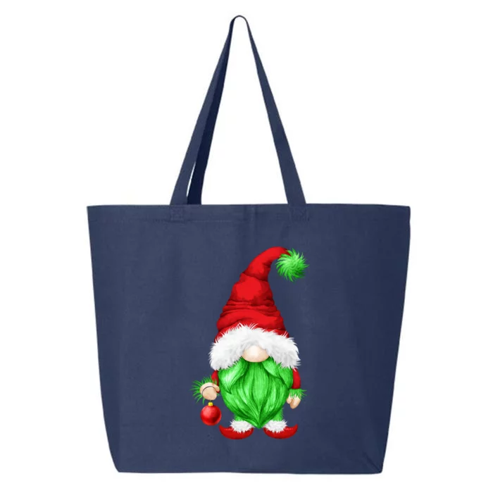 Grumpy Santa With Xmas Tree Ball Funny Anti Christmas Gnome Gift 25L Jumbo Tote