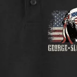 George Sloshington Washington Funny 4th Of July Usa Flag Dry Zone Grid Performance Polo