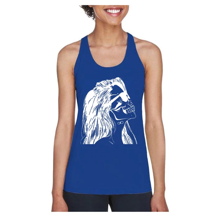 Girl Skull Woman Skull Women's Racerback Tank