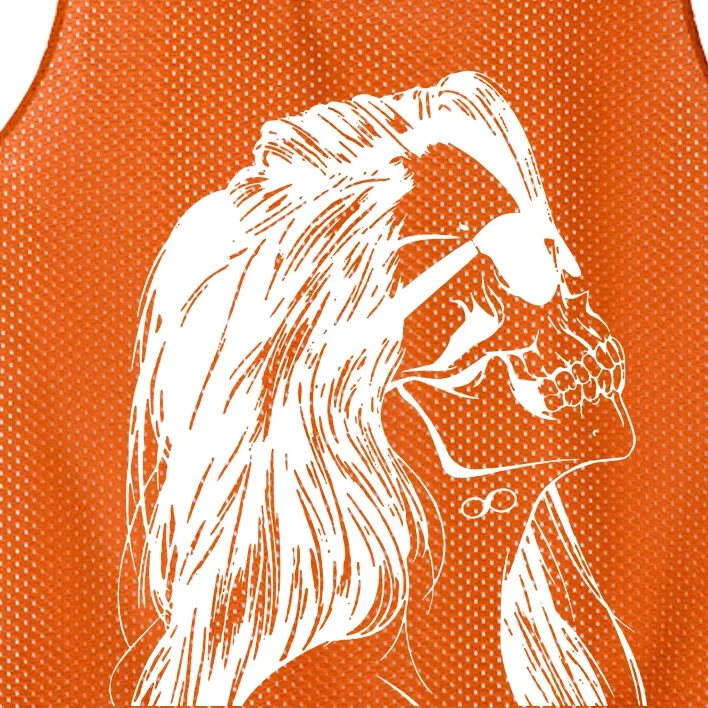 Girl Skull Woman Skull Mesh Reversible Basketball Jersey Tank