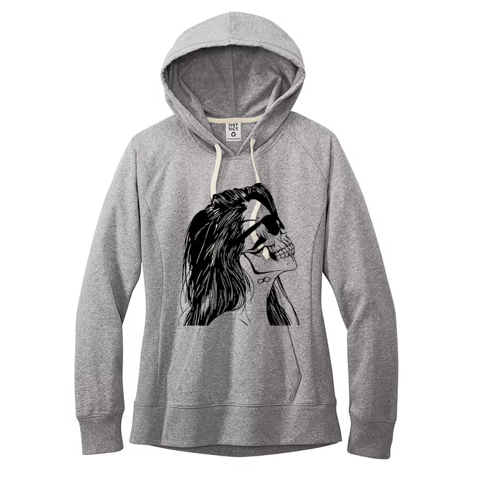 Girl Skull Woman Skull Women's Fleece Hoodie