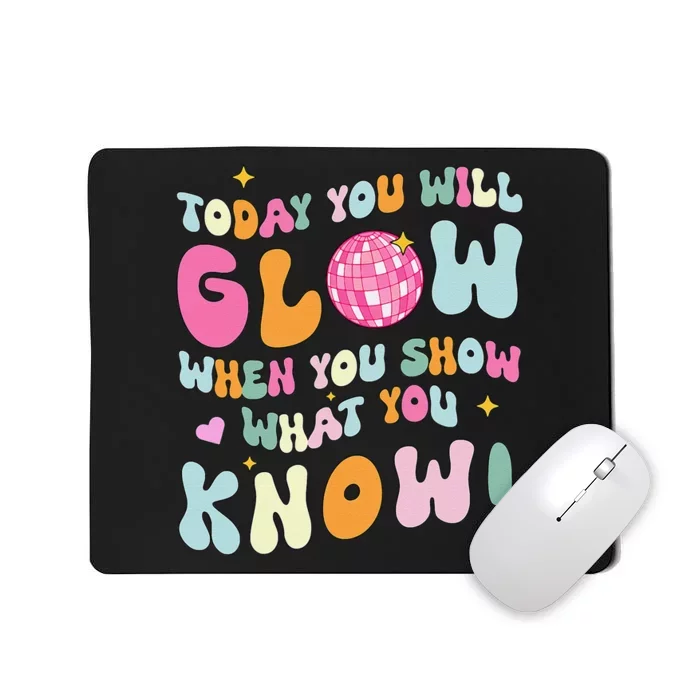 Groovy Show What You Know Test Testing Day Teacher Student Gift Mousepad