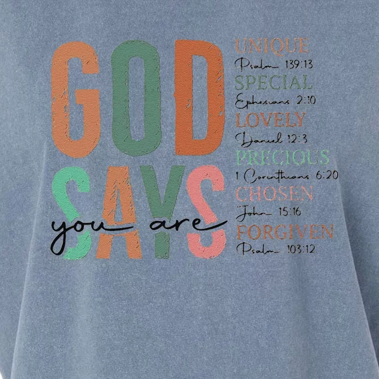 God Says You Are Inspiration Sunflower Faith Garment-Dyed Women's Muscle Tee