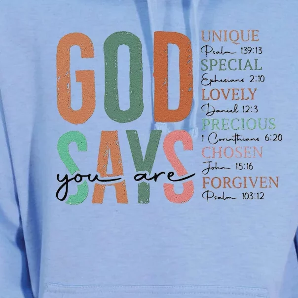 God Says You Are Inspiration Sunflower Faith Unisex Surf Hoodie