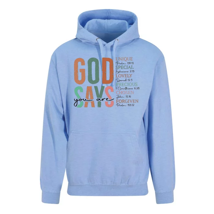 God Says You Are Inspiration Sunflower Faith Unisex Surf Hoodie