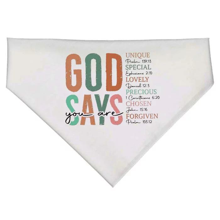 God Says You Are Inspiration Sunflower Faith USA-Made Doggie Bandana