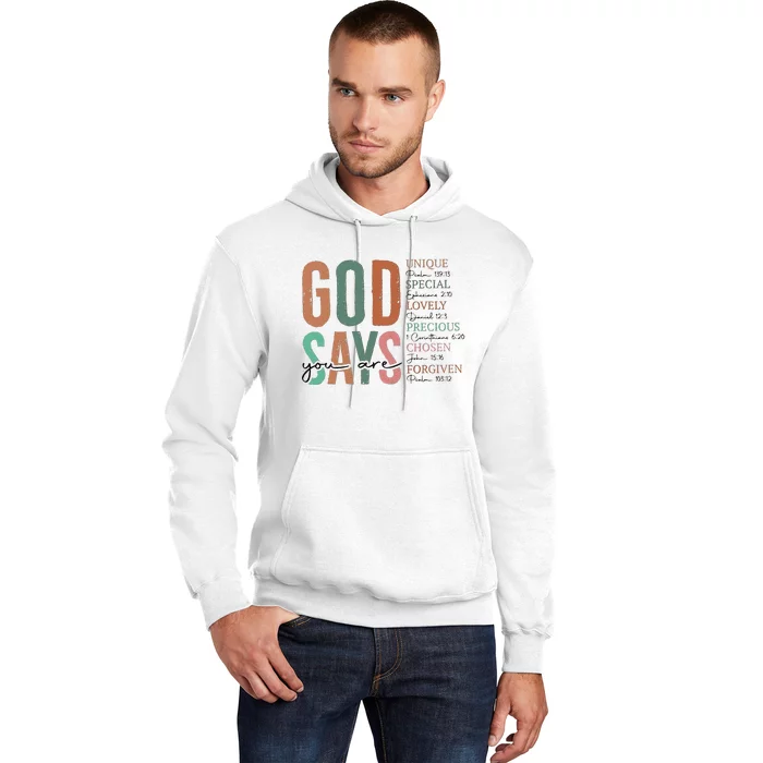 God Says You Are Inspiration Sunflower Faith Hoodie