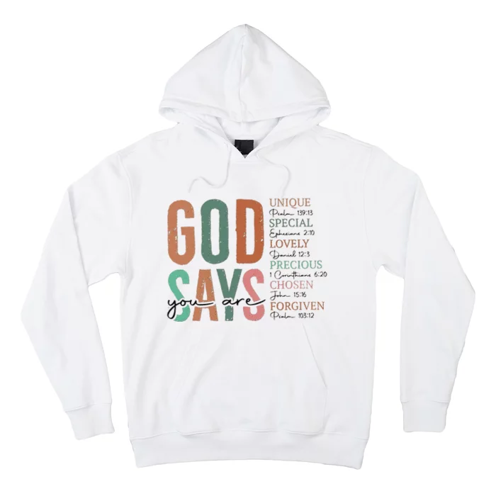 God Says You Are Inspiration Sunflower Faith Hoodie