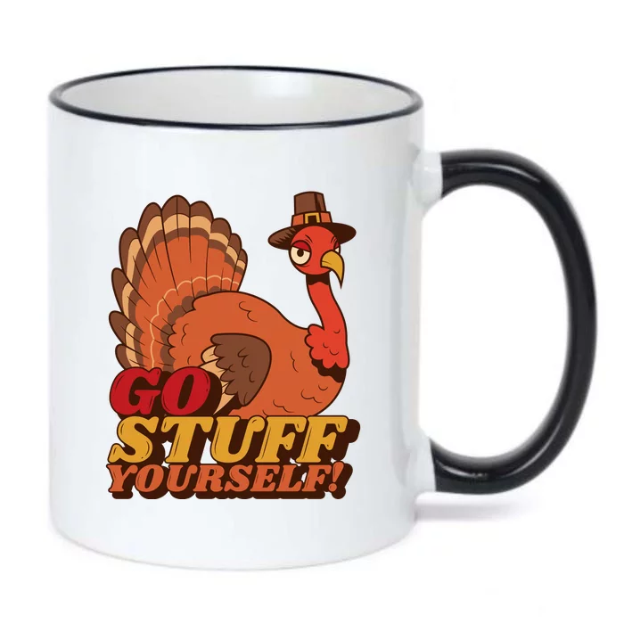 Go Stuff Yourself Funny Thanksgiving Black Color Changing Mug