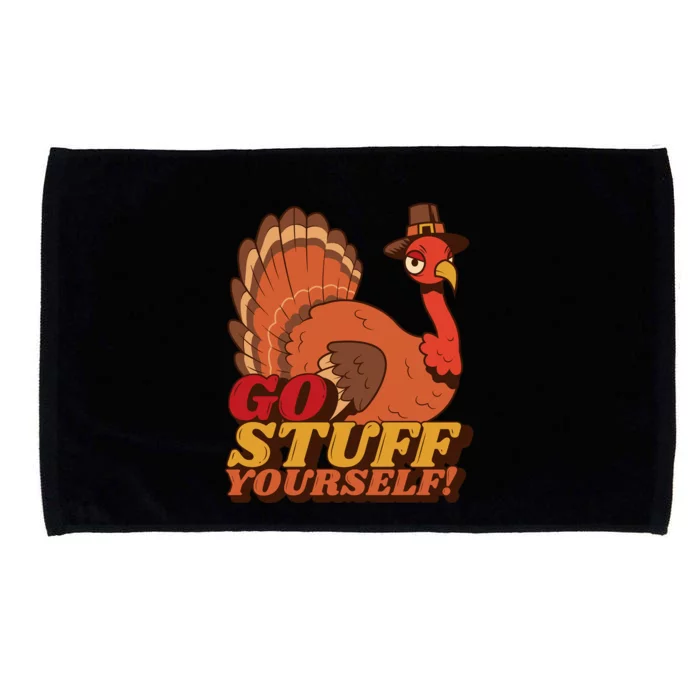 Go Stuff Yourself Funny Thanksgiving Microfiber Hand Towel