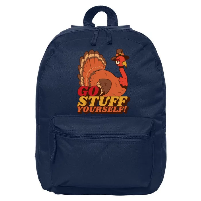 Go Stuff Yourself Funny Thanksgiving 16 in Basic Backpack