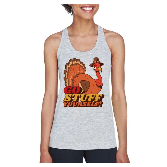 Go Stuff Yourself Funny Thanksgiving Women's Racerback Tank