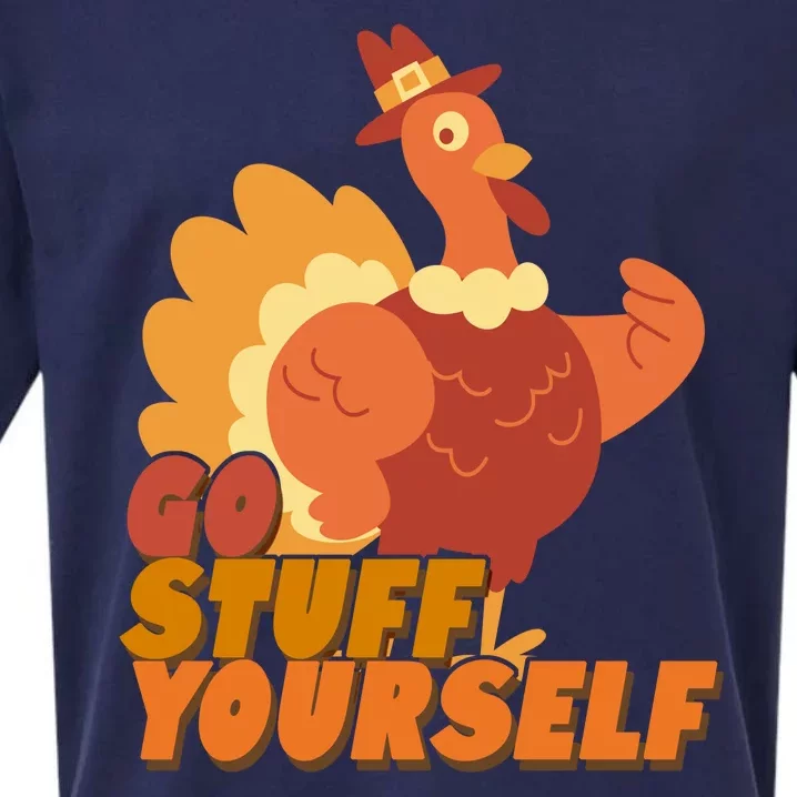 Go Stuff Yourself Funny Thanksgiving Turkey Holiday Sueded Cloud Jersey T-Shirt