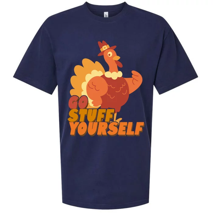 Go Stuff Yourself Funny Thanksgiving Turkey Holiday Sueded Cloud Jersey T-Shirt