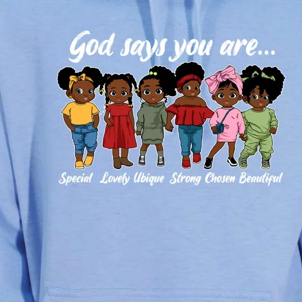 God Says You Are Special Lovely Black History Melanin Queen Great Gift Unisex Surf Hoodie