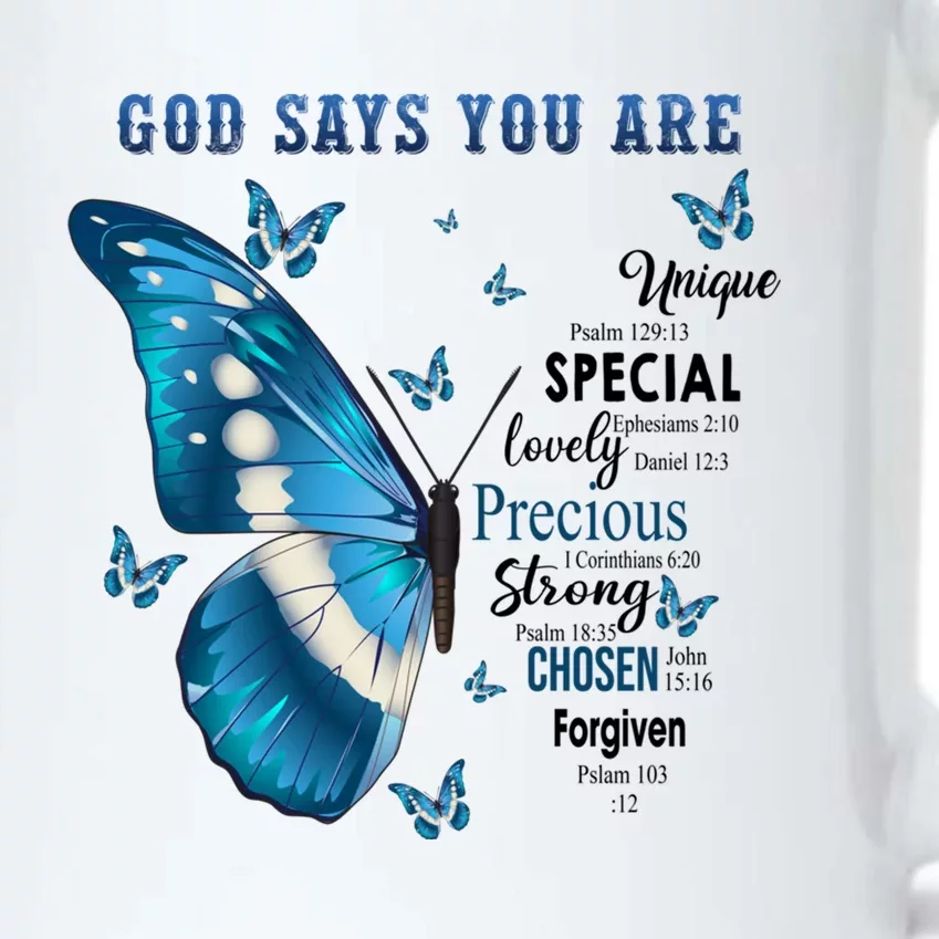 God Says You Are Unique Psalm 129 13 Special Ephesiams 2 10 Great Gift Black Color Changing Mug