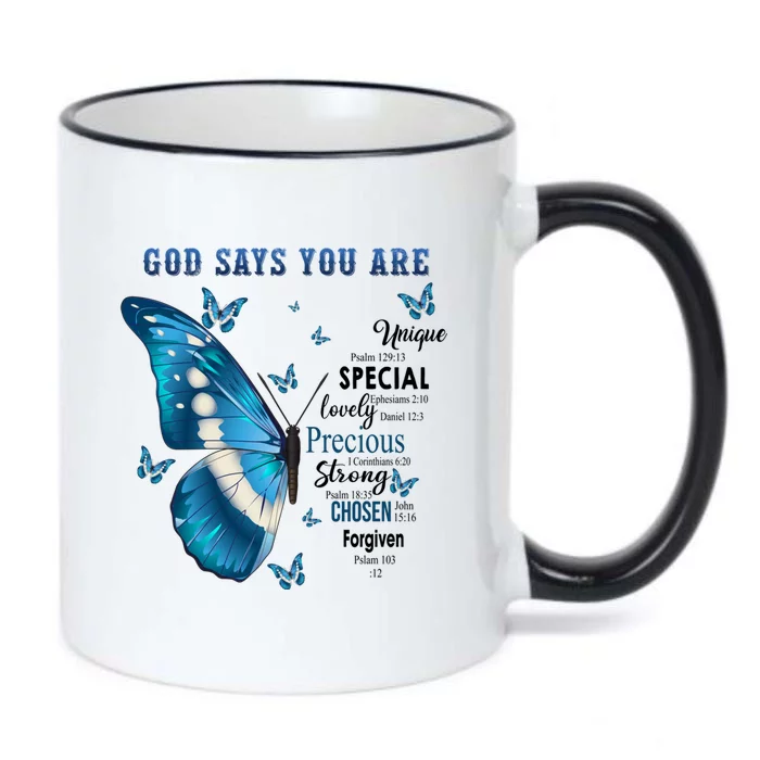 God Says You Are Unique Psalm 129 13 Special Ephesiams 2 10 Great Gift Black Color Changing Mug