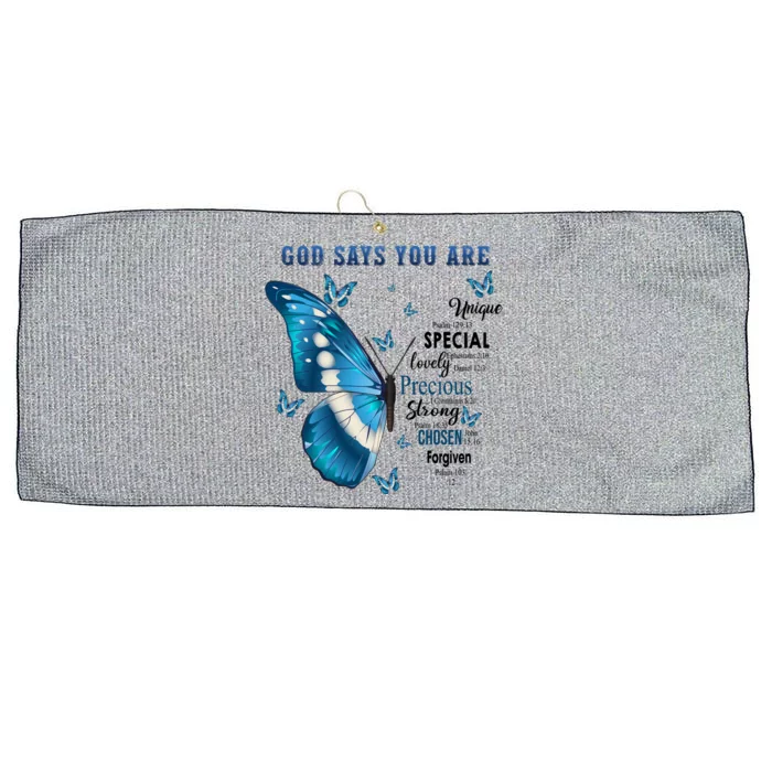 God Says You Are Unique Psalm 129 13 Special Ephesiams 2 10 Great Gift Large Microfiber Waffle Golf Towel