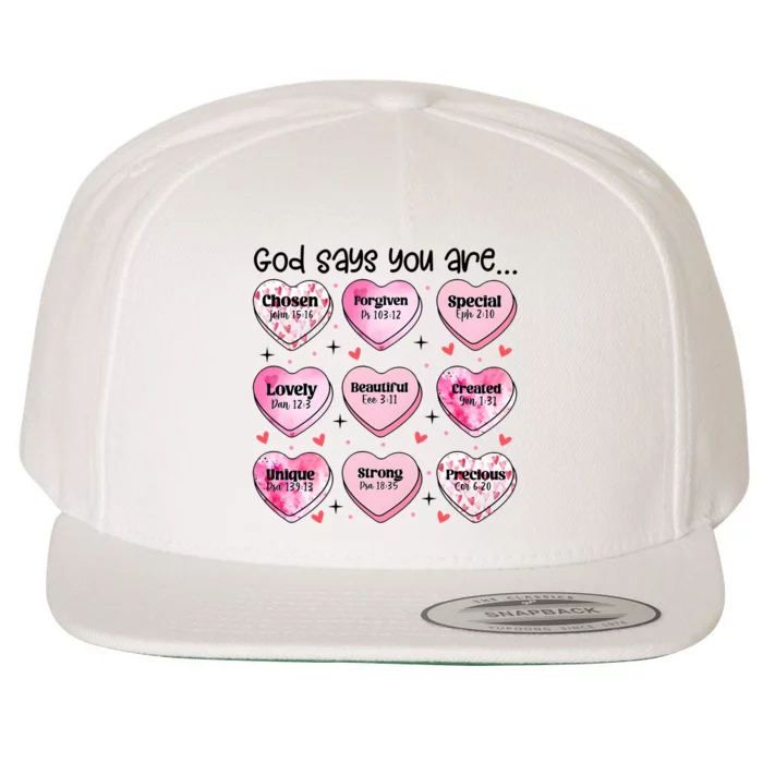 God Says You Are Valentine Day Lover Couple Matching Wool Snapback Cap