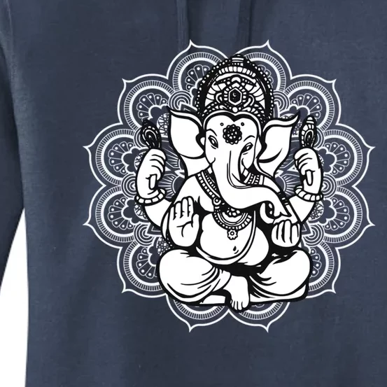 Ganesh Symbol Yoga Hindu Meditation Lover Gift Women's Pullover Hoodie