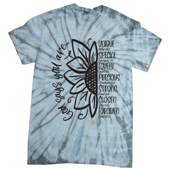 God Says You Are Sunflower Leopard Christian Believers God Tie-Dye T-Shirt