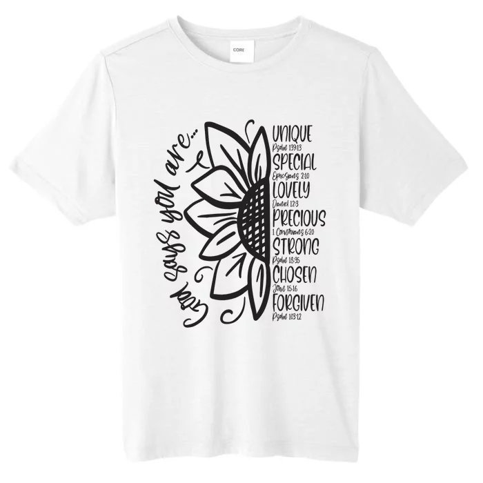 God Says You Are Sunflower Leopard Christian Believers God ChromaSoft Performance T-Shirt