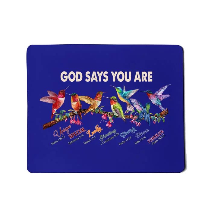 God Says You Are Unique Special Lovely Precious Strong Gift Mousepad