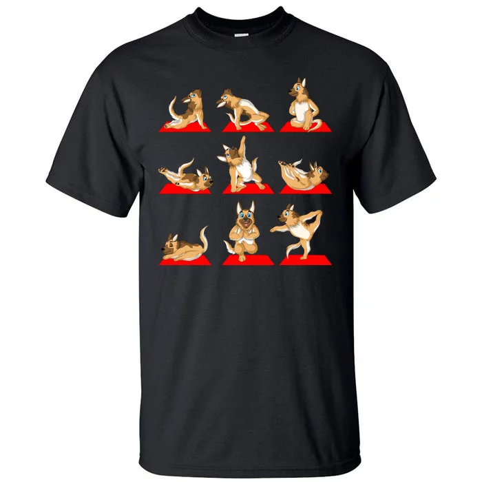 German Shepherd Yoga Tall T-Shirt