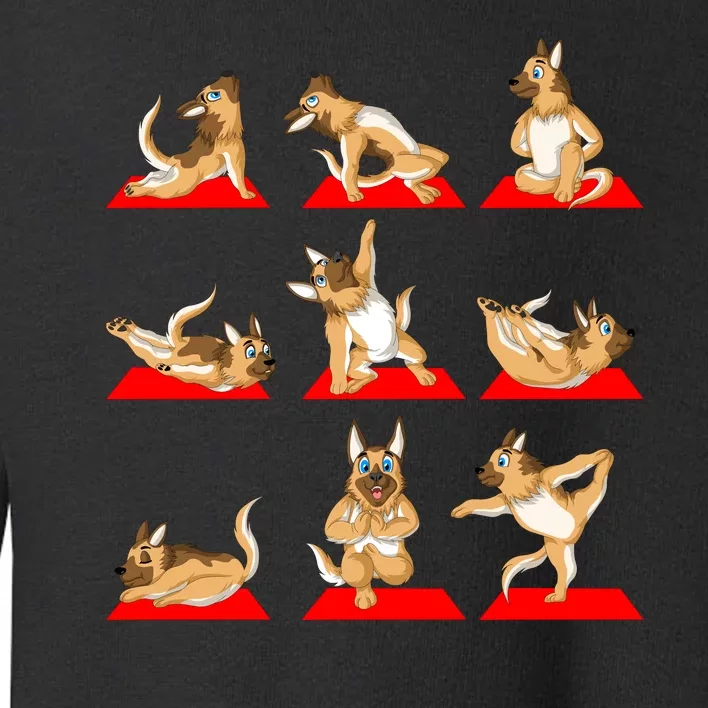 German Shepherd Yoga Toddler Sweatshirt