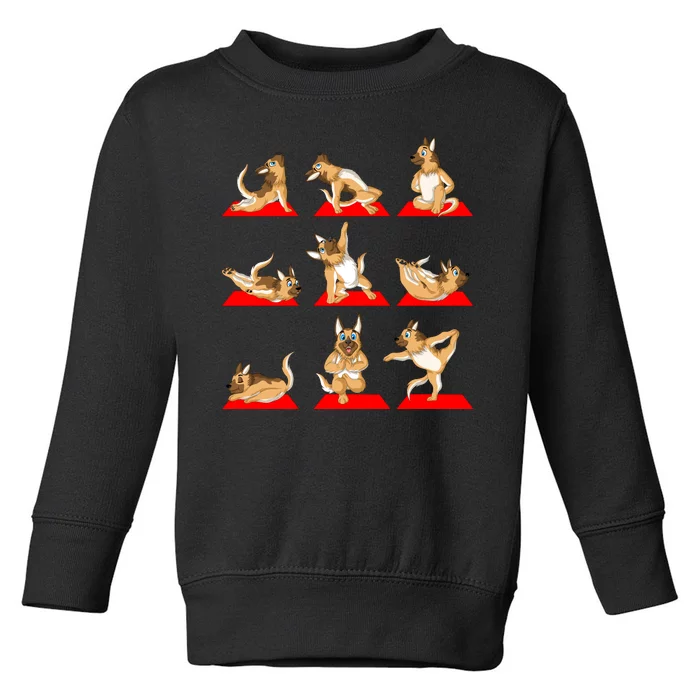 German Shepherd Yoga Toddler Sweatshirt