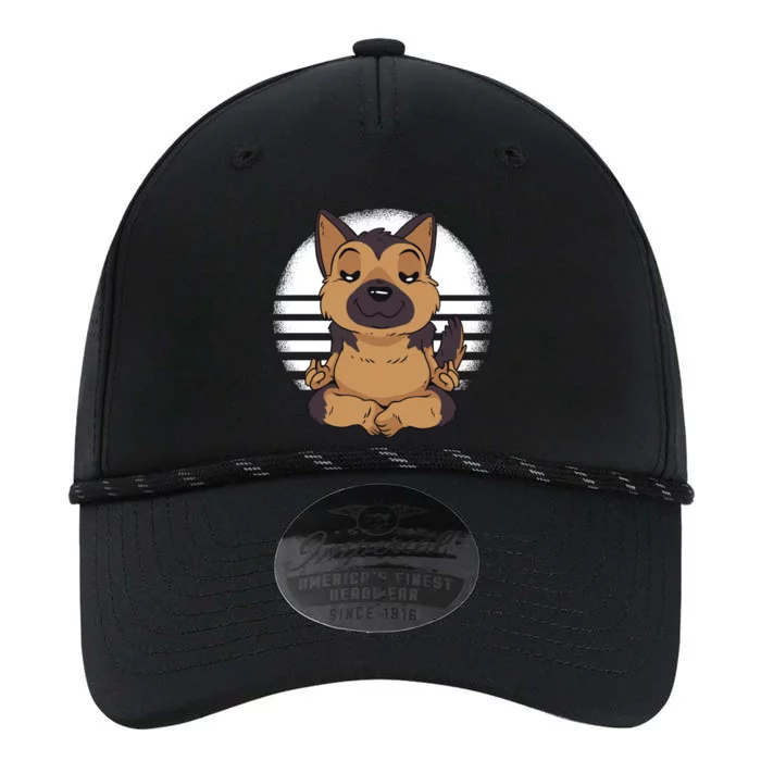 Ger Shepherd Yoga Namaste Gsd Lovers Dog Yoga Pose Gift Performance The Dyno Cap